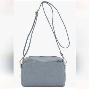 FashionPuzzle Triple Zip Crossbody Bag